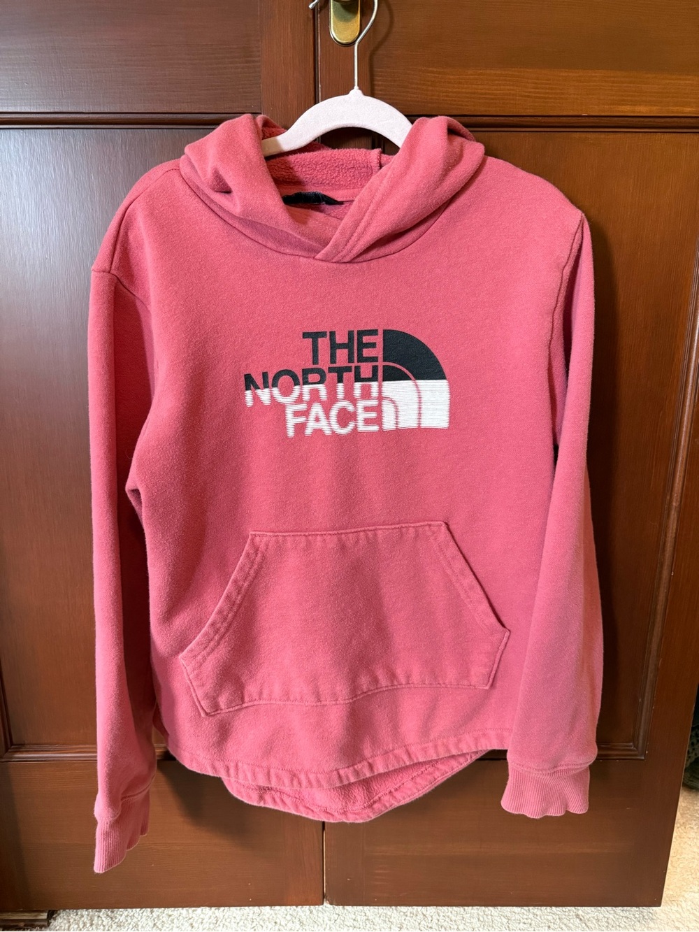 The North Face Kids Pink Hooded Fleece Sweatshirt